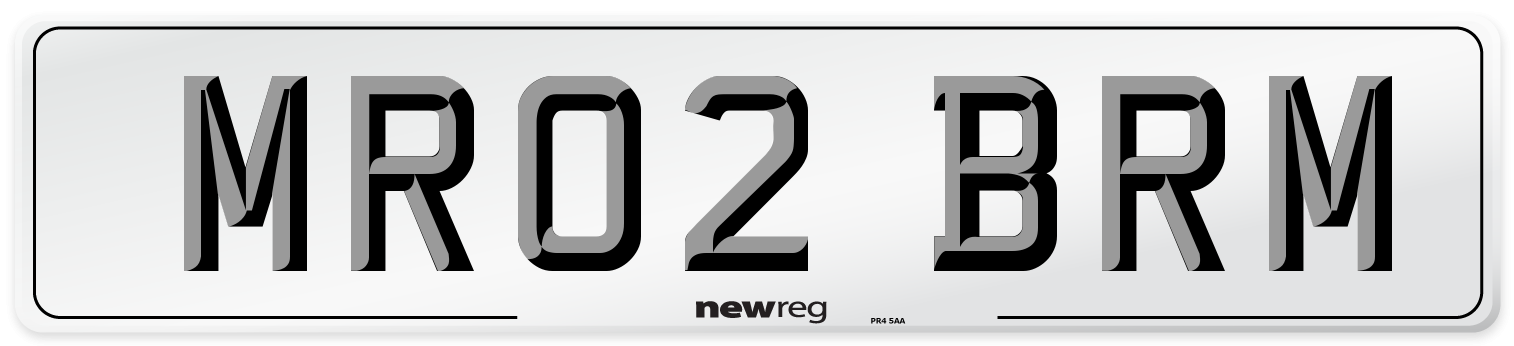 MR02 BRM Number Plate from New Reg